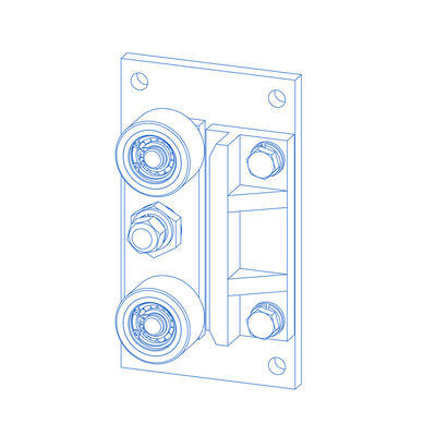 एलीवेटर बैकपैक रोलर गाइड शूज़ विथ मटेरियल PU स्पेयर पार्ट्स एलीवेटर