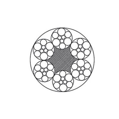 चीन Steel Wire Rope 6x7/6x9W, Galvanized Or Ungalvanized, FC/IWS Core, 1.8-36mm, 1570-1870 MPa देने वाला