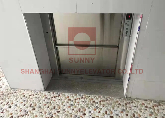 100-500 किलोग्राम स्थान की बचत रेस्तरां खाद्य डम्बावेटर लिफ्ट स्टेनलेस स्टील