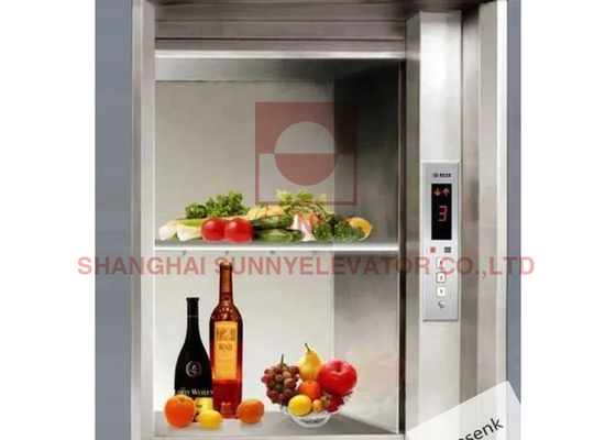 0.4 एम/एस रेस्टोरेंट और रसोई के लिए सुरक्षा कॉम्पैक्ट डम्बावेटर लिफ्ट