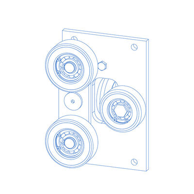 एलीवेटर बैकपैक रोलर गाइड शूज़ विथ मटेरियल PU स्पेयर पार्ट्स एलीवेटर