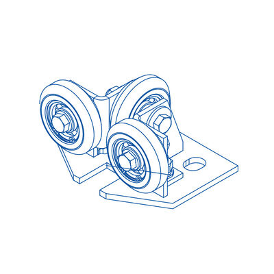फिक्स्ड रोलर गाइड शूज़ लिफ्ट लिफ्ट पार्ट्स के लिए 50 मिमी पहिया व्यास