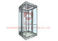 एलेवेटर पार्ट्स विला एलेवेटर इंटीरियर डिजाइन पीवीसी फ्लोर स्टेनलेस स्टील / ट्यूब लाइट के साथ