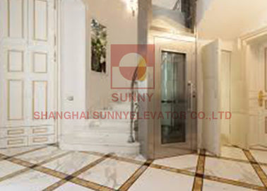 लोड 250 - 400 किलो आवासीय घर लिफ्ट लकड़ी के लिबास और Etch मिरर के साथ