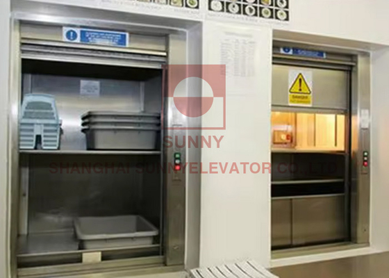 डम्बावाटर लिफ्ट लिफ्ट 0.4M/S 50KGS लोड छोटे माल लिफ्ट