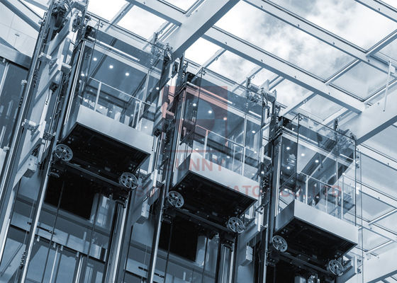 1.75 मीटर / एस स्टेनलेस स्टील मशीन रूम कम लिफ्ट 6 यात्री लिफ्ट